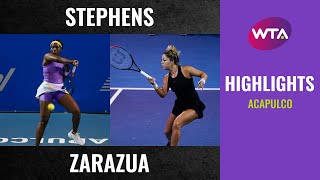 Sloane Stephens vs Renata Zarazua  2020 Acapulco First Round  WTA Highlights [upl. by Yecats]