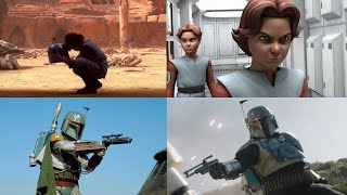 Boba Fett Scenes and Mentions Ep 2 Clone Wars Bad Batch 4 5 6 Mandalorian [upl. by Muller316]