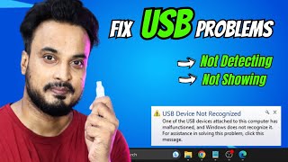 Fix USB Not Showing or Not Recognized in Windows 1011 2023 Hindi [upl. by Crystie]