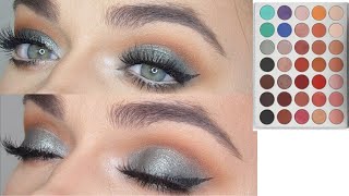 Turquoise Eyeshadow Makeup Tutorial Morphe X Jaclyn Hill Palette [upl. by Waldemar]