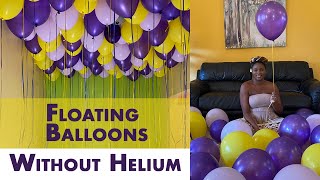 Balloon Decoration on Ceiling Without Helium VERY EASY  HOW TO  DIY [upl. by Bertilla]