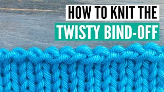 How to knit the Twisty BindOff medium stretchy no flare [upl. by Udenihc]