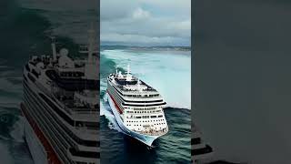 A Massive Wave Almost Hits the Cruise Liner – Narrow Escape scaryocean ship waves [upl. by Aldarcie]