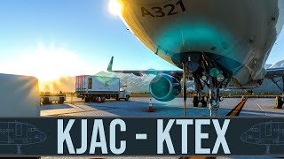 🔴 KJAC to KTEX Testing the New Sharklets on the Fenix A321  High Altitude Challenge [upl. by Elita884]