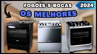 OS 5 MELHORES FOGÕES 5 BOCAS DE 2024 Qual o Melhor Tem fogão 5 bocas inox e mesa de vidro [upl. by Negaem]