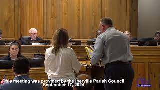 Iberville Parish Council Meeting 91724 [upl. by Penelopa]