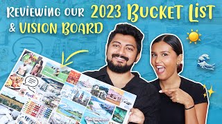 2023 VISION BOARD amp Bucketlist Review🥰  Mridul amp Aditya [upl. by Apthorp528]