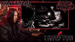 Drummer Reacts  CCrusher  Infant Annihilator  Aaron Kitcher 2021 Reaction [upl. by Ahsikad]