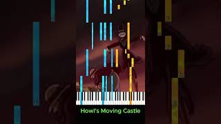 Howls Moving Castle  Piano Cover piano music shorts [upl. by Einnus]