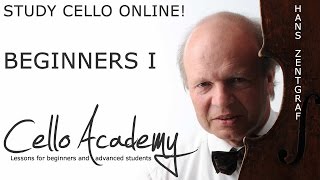 Cello Lessons Online  Beginners I  The cello bow grip right arm motion playing open strings [upl. by Gerdy997]