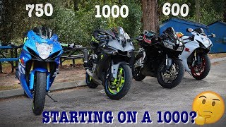 Starting On A 1000cc Motorcycle [upl. by Clio]