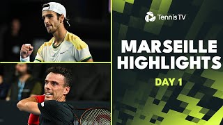 Gasquet Faces Bautista Agut Musetti Shevchenko amp More Feature  Marseille 2024 Highlights Day 1 [upl. by Daugherty]