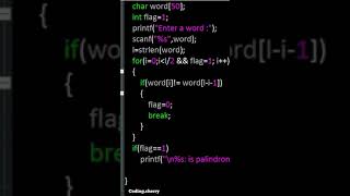 Check Whether string is palindrome or not [upl. by Mehetabel233]