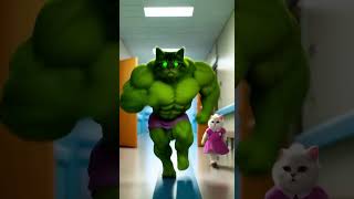 The Hulk Kitten 🛁💚 A Heroic Fall into Mom’s Armscat cattales catfunny catshorts funny catvid [upl. by Eicrad]