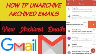 View Archived Gmails gmail archive inbox gmailtricks tutorial rithuztechy [upl. by Leinahtan622]