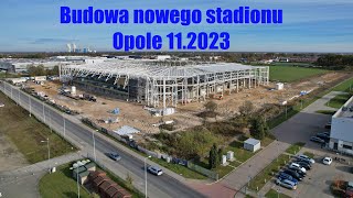 Budowa nowego stadionu Opole 11 2023 [upl. by Osnerol]