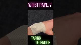 How to tape a painful wrist [upl. by Fredela]