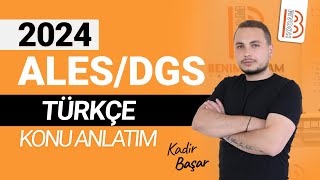 1 2024 ALES  DGS Türkçe  Sözcükte Anlam 1  Kadir BAŞAR [upl. by Blandina]