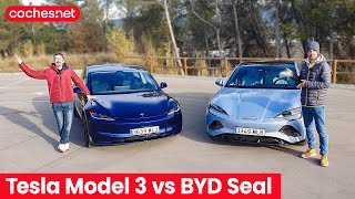 TESLA Model 3 vs BYD Seal ⚡️⚡️ Duelo de eléctricos 2024  Prueba Comparativa  Review en español [upl. by Aileen]