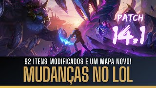 O LOL MUDOU COMPLETAMENTE MAPA PRATICAMENTE NOVO E QUASE 100 ITENS NOVOS OU MODIFICADOS PATCH 141 [upl. by Selinda567]