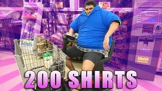 WEARING 200 SHIRTS IN THE GROCERY STORE [upl. by Ardeth]