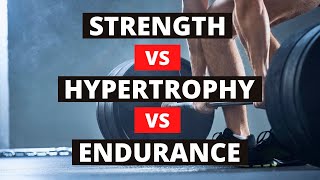 Strength vs Hypertrophy vs Endurance training explained [upl. by Aneeled569]