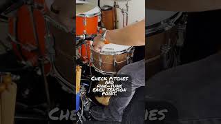 How do you get this kind of snare drum sound shorts short drums sound tune tuning tone [upl. by Nniuq139]