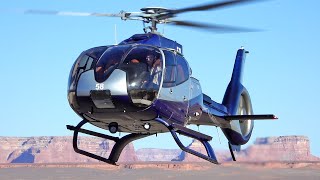 Airbus Helicopters H130 EC130B4 smooth landing at Page airport Arizona  avgeek [upl. by Hilbert673]