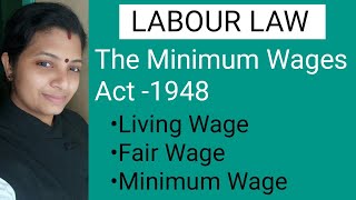 Types of WagesLiving WageFair WageMinimum WageThe Minimum Wages Act 1948Malayalam [upl. by Eivla79]