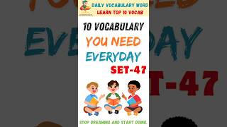 Top 10 🔥 vocabulary words  easy vocabulary for kids set 47 english vocabulary vocab [upl. by Adnoma]