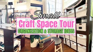 Small Craft Room Tour 2024  Genuis Craft Storage amp Organization Ideas [upl. by Yessac]