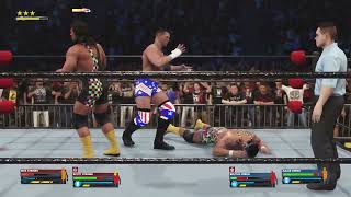 WCW Tag Match  American Alpha VS Steiner Brothers  WWE 2K24 [upl. by Ecnerual]