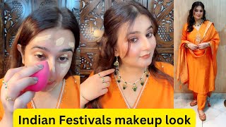 Makeup that goes with every color Outfit Indian Festivals Makeip Look  SWATI BHAMBRA [upl. by Brathwaite]