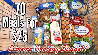 70 Meals For 25  Quick amp EASY Cheap Meal Ideas  Emergency Grocery Budget Shopping  Julia Pacheco [upl. by Crandell]