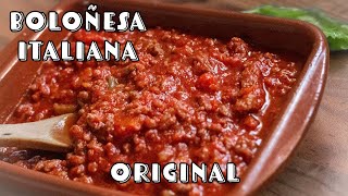 Salsa boloñesa Receta italiana Original  Como hacer salsa Bolognesa para pasta espaguetis Lasagna [upl. by Ewens]