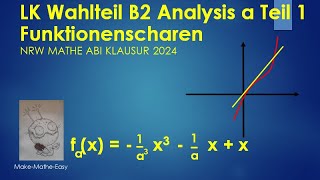 LK Prüfungsteil B2 Analysis Mathe Abi Klausur NRW 2024 Aufgabe a Teil1 [upl. by Olcott]