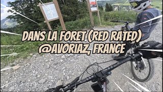 Dans La Foret Red Rated Trail 15 with nice Rock Gardens Avoriaz France [upl. by Novehc287]