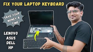 How To Repair Laptop Keyboard At Home  How To Replace Laptop Keyboard [upl. by Michella]