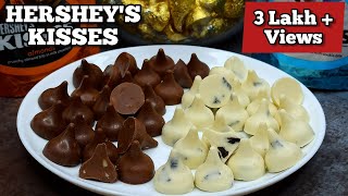 How to make Hersheys Kisses Chocolate at Home Recipe  Homemade White Chocolate [upl. by Eneryc]