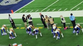 Dallas Cowboys Cheerleaders Group 1 KayDianna GL 3rd quarter sideline dances 111024 [upl. by Nylirek]