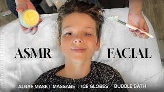 ASMR Face Massage  Giving My Son A Facial [upl. by Salchunas]