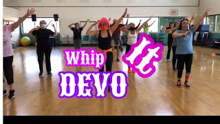 Whip it  DEVO by Toki Get up and whip the stress Seniors dance fitness gold [upl. by Neicul]