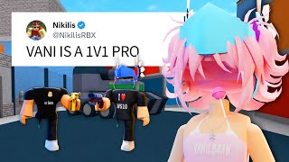 I Faked a Roblox 1V1 Against A PRO Murder Mystery 2 [upl. by Kralc869]