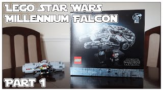 Lego Millennium Falcon Build Part 1 [upl. by Bergren221]