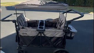 Jeep Wrangler Deluxe 4 Seater Stroller Wagon by Delta Children Premium Quad Stroller Wagon Review [upl. by Rafiq]