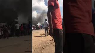 Shutdown Zimbabwe Demonstration At C Junction in Chitungwiza [upl. by Nessej809]