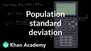 Population standard deviation  Descriptive statistics  Probability and Statistics  Khan Academy [upl. by Eanyl16]