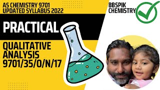 QUALITATIVE ANALYSIS PRACTICAL 970135ON17  AS CHEMISTRY PAPER 3 9701 CAMBRIDGE A LEVEL [upl. by Eanert]