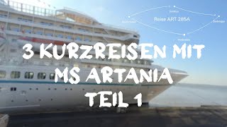 3 Kurzreisen mit MS Artania  Teil 1 Bremerhaven bis Zeebrügge [upl. by Gnoud]