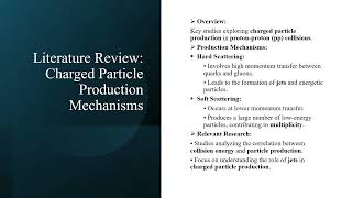 Literature Review Charged Particle Production Mechanisms  High Energy Physics  Physicist Hammad [upl. by Ide]